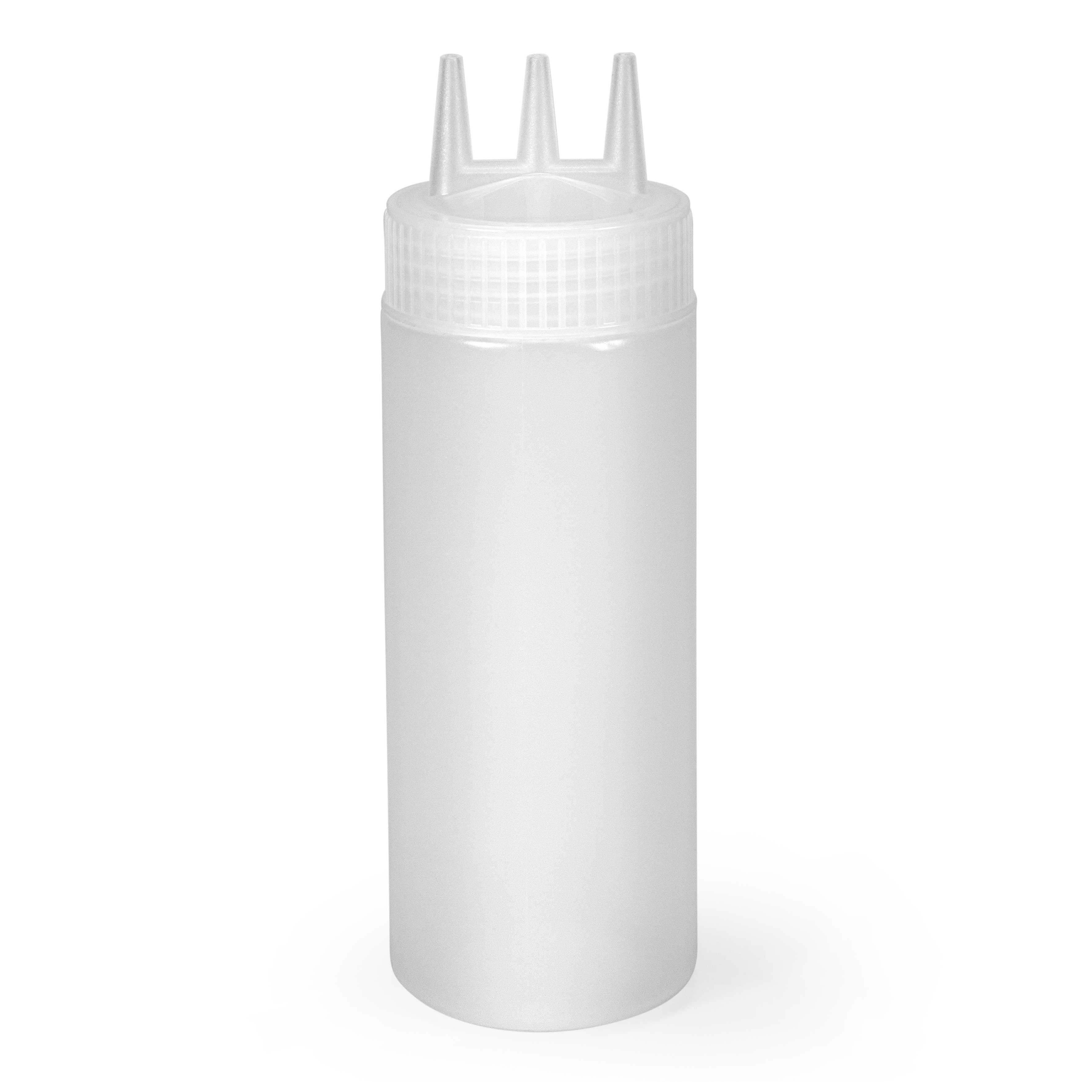 Squeeze bottle 3- hole0,34 L transparent