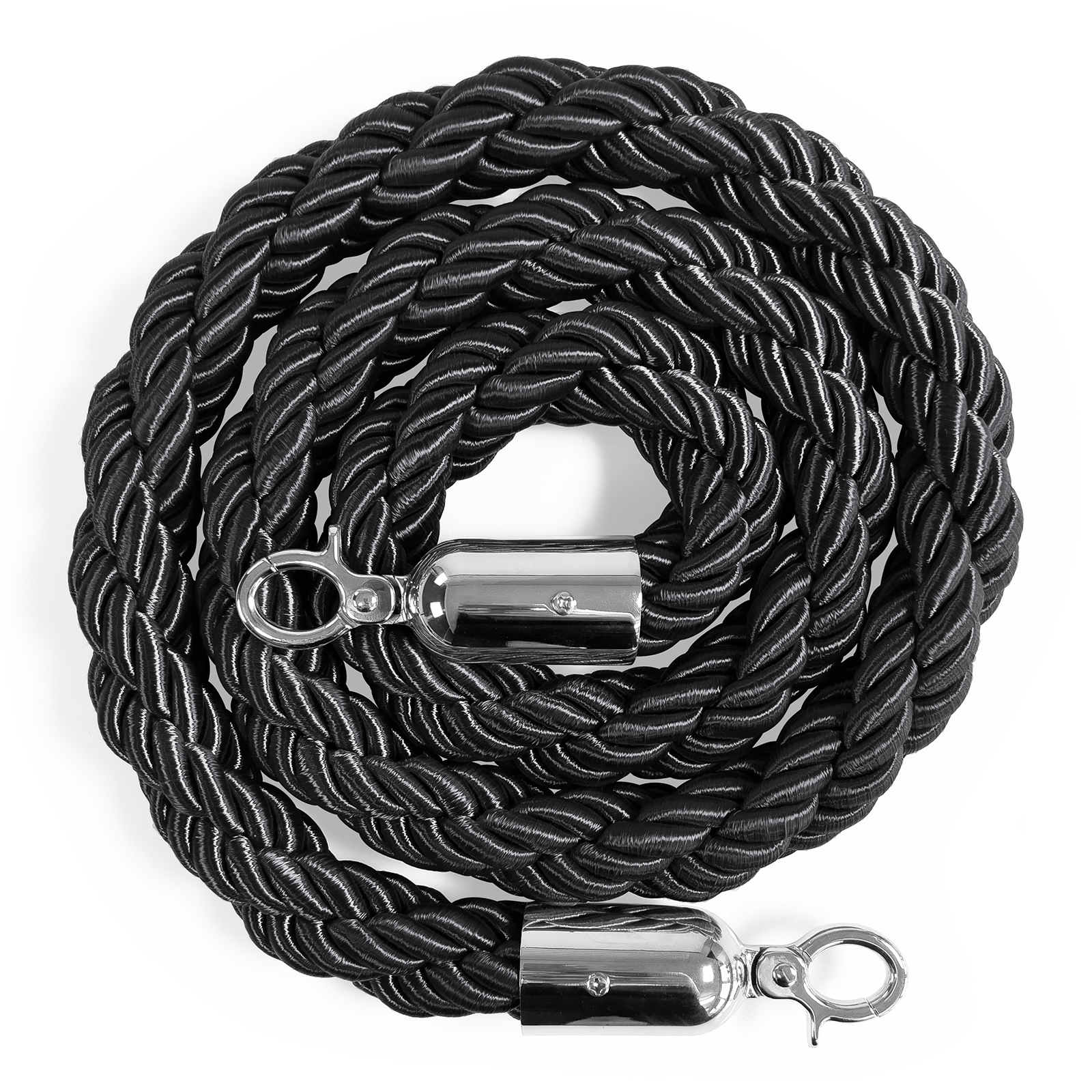 Lettiköysi jonotustolppaan, musta