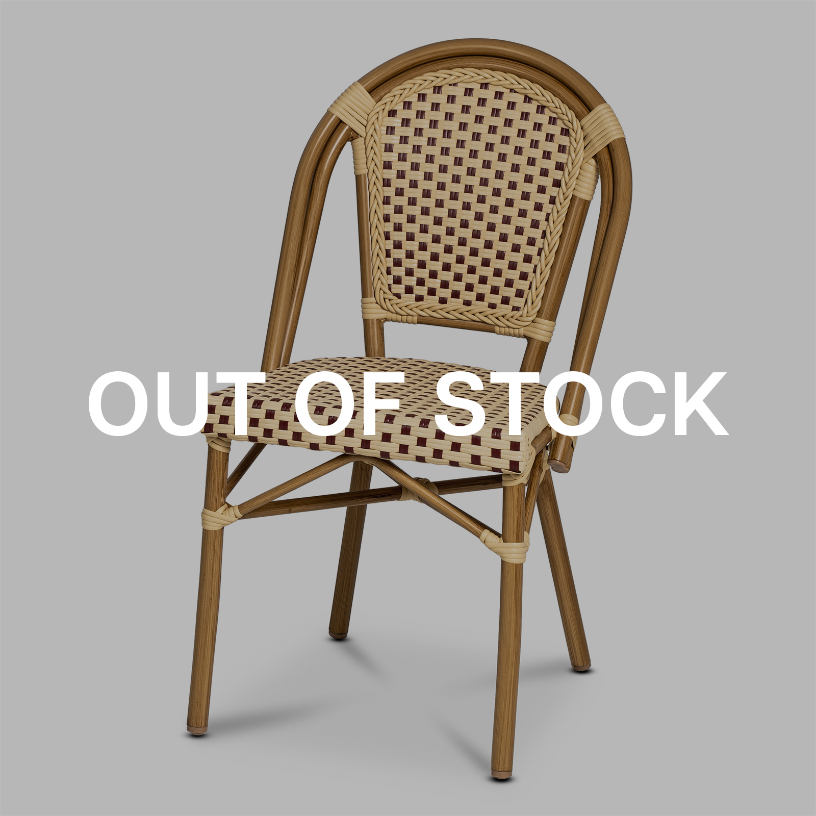 Paris chair, bordeaux, bambu